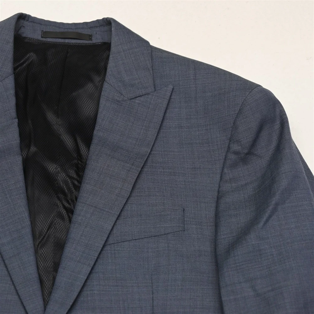 Kenneth Cole 37S 31x30 Blue 100% Wool Mens Jacket Pants Suit‎